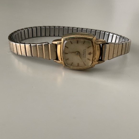 Vintage Gold & Silver Expansion Stretchy Band Wrist Watch Unisex Adult Unique - Picture 11 of 16